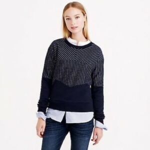 Pieced Pinstripe Sweatshirt